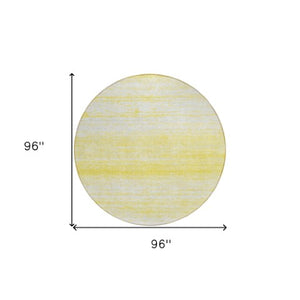 Homeroots 3' Black Ivory And Gray Striped Indoor Outdoor Area Rug - Stylish, Washable, And Stain Resistant! 8' Round Polyester 589748