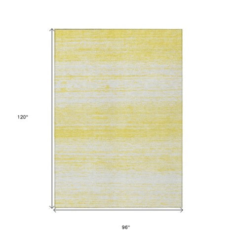 Homeroots 3' Black Ivory And Gray Striped Indoor Outdoor Area Rug - Stylish, Washable, And Stain Resistant! 8' X 10' Polyester 589749