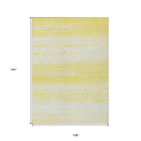 Homeroots 3' Black Ivory And Gray Striped Indoor Outdoor Area Rug - Stylish, Washable, And Stain Resistant! 9' X 12' Polyester 589750