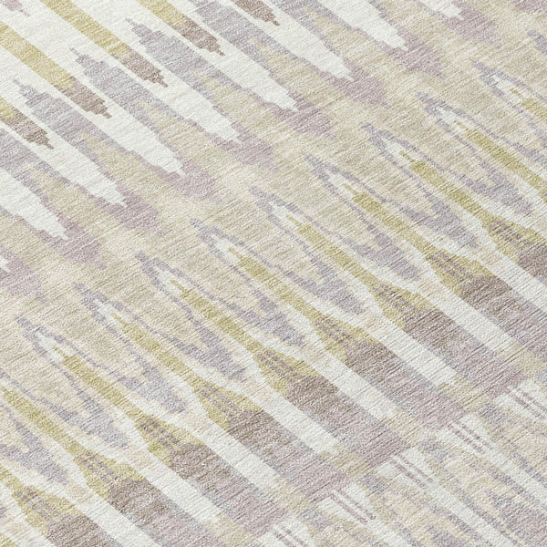 Homeroots 3' Beige Taupe And Gold Southwestern Indoor Outdoor Area Rug - Durable, Washable, Stylish Decor 3' X 5' Polyester 589752