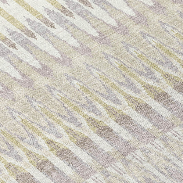 Homeroots 3' Beige Taupe And Gold Southwestern Indoor Outdoor Area Rug - Durable, Washable, Stylish Decor 8' Round Polyester 589754