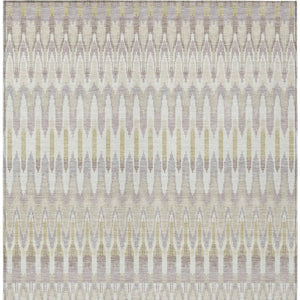 Homeroots 3' Beige Taupe And Gold Southwestern Indoor Outdoor Area Rug - Durable, Washable, Stylish Decor 8' X 10' Polyester 589755
