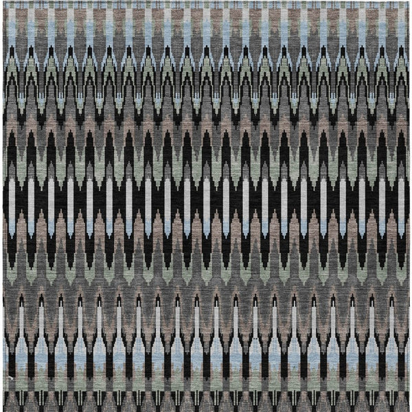 Homeroots 3' Beige Taupe And Gold Southwestern Indoor Outdoor Area Rug - Durable, Washable, Stylish Decor 5' X 8' Polyester 589759