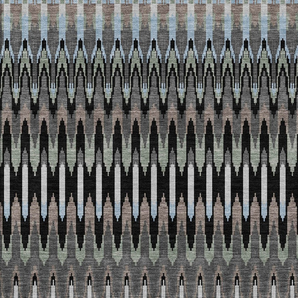 Homeroots 3' Beige Taupe And Gold Southwestern Indoor Outdoor Area Rug - Durable, Washable, Stylish Decor 5' X 8' Polyester 589759