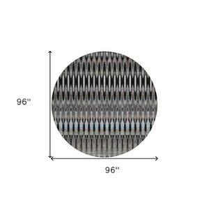 Homeroots 3' Beige Taupe And Gold Southwestern Indoor Outdoor Area Rug - Durable, Washable, Stylish Decor 8' Round Polyester 589760