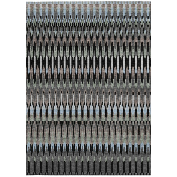 Homeroots 3' Beige Taupe And Gold Southwestern Indoor Outdoor Area Rug - Durable, Washable, Stylish Decor 9' X 12' Polyester 589762