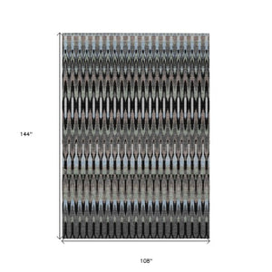 Homeroots 3' Beige Taupe And Gold Southwestern Indoor Outdoor Area Rug - Durable, Washable, Stylish Decor 9' X 12' Polyester 589762