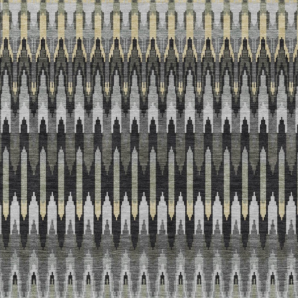 Homeroots 3' Beige Taupe And Gold Southwestern Indoor Outdoor Area Rug - Durable, Washable, Stylish Decor 3' X 5' Polyester 589770