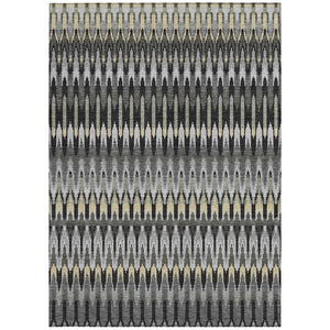 Homeroots 3' Beige Taupe And Gold Southwestern Indoor Outdoor Area Rug - Durable, Washable, Stylish Decor 5' X 8' Polyester 589771