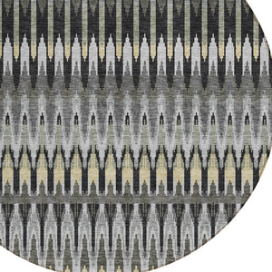 Homeroots 3' Beige Taupe And Gold Southwestern Indoor Outdoor Area Rug - Durable, Washable, Stylish Decor 8' Round Polyester 589772