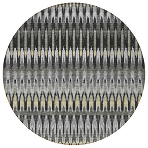 Homeroots 3' Beige Taupe And Gold Southwestern Indoor Outdoor Area Rug - Durable, Washable, Stylish Decor 8' Round Polyester 589772