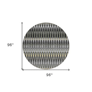 Homeroots 3' Beige Taupe And Gold Southwestern Indoor Outdoor Area Rug - Durable, Washable, Stylish Decor 8' Round Polyester 589772