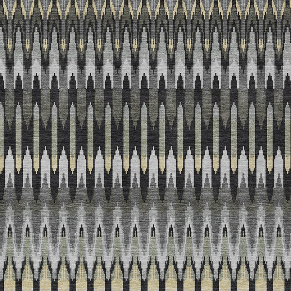 Homeroots 3' Beige Taupe And Gold Southwestern Indoor Outdoor Area Rug - Durable, Washable, Stylish Decor 8' X 10' Polyester 589773