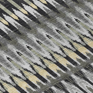 Homeroots 3' Beige Taupe And Gold Southwestern Indoor Outdoor Area Rug - Durable, Washable, Stylish Decor 8' X 10' Polyester 589773