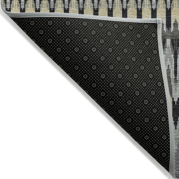 Homeroots 3' Beige Taupe And Gold Southwestern Indoor Outdoor Area Rug - Durable, Washable, Stylish Decor 9' X 12' Polyester 589774