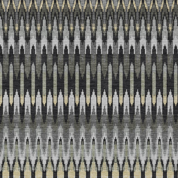 Homeroots 3' Beige Taupe And Gold Southwestern Indoor Outdoor Area Rug - Durable, Washable, Stylish Decor 9' X 12' Polyester 589774