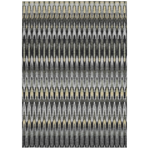 Homeroots 3' Beige Taupe And Gold Southwestern Indoor Outdoor Area Rug - Durable, Washable, Stylish Decor 10' X 14' Polyester 589775