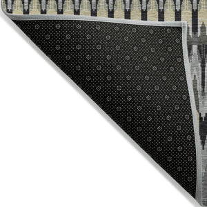 Homeroots 3' Beige Taupe And Gold Southwestern Indoor Outdoor Area Rug - Durable, Washable, Stylish Decor 10' X 14' Polyester 589775