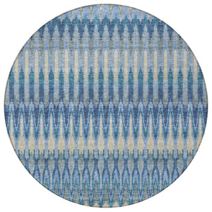 Homeroots 3' Beige Taupe And Gold Southwestern Indoor Outdoor Area Rug - Durable, Washable, Stylish Decor 8' Round Polyester 589778