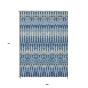 Homeroots 3' Beige Taupe And Gold Southwestern Indoor Outdoor Area Rug - Durable, Washable, Stylish Decor 9' X 12' Polyester 589780