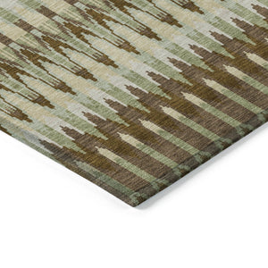 Homeroots 3' Beige Taupe And Gold Southwestern Indoor Outdoor Area Rug - Durable, Washable, Stylish Decor 3' X 5' Polyester 589782