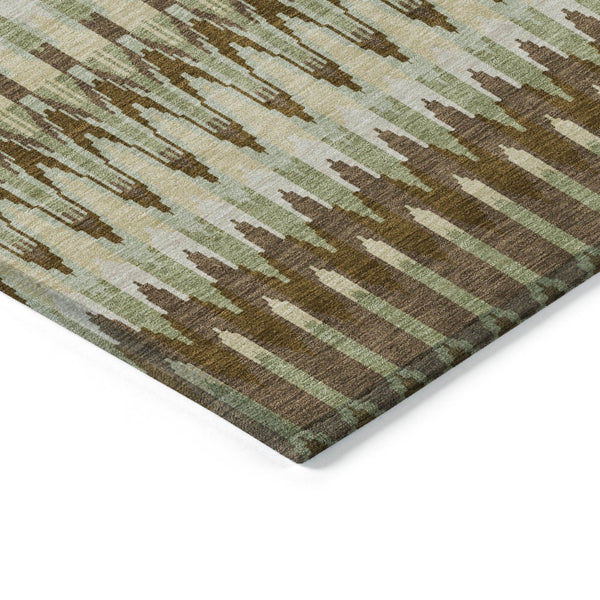 Homeroots 3' Beige Taupe And Gold Southwestern Indoor Outdoor Area Rug - Durable, Washable, Stylish Decor 3' X 5' Polyester 589782
