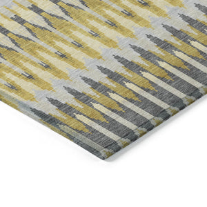 Homeroots 3' Beige Taupe And Gold Southwestern Indoor Outdoor Area Rug - Durable, Washable, Stylish Decor 3' X 5' Polyester 589788