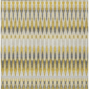 Homeroots 3' Beige Taupe And Gold Southwestern Indoor Outdoor Area Rug - Durable, Washable, Stylish Decor 5' X 8' Polyester 589789