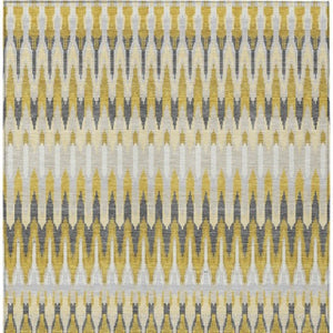 Homeroots 3' Beige Taupe And Gold Southwestern Indoor Outdoor Area Rug - Durable, Washable, Stylish Decor 8' X 10' Polyester 589791