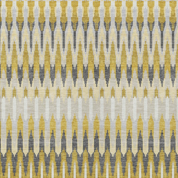 Homeroots 3' Beige Taupe And Gold Southwestern Indoor Outdoor Area Rug - Durable, Washable, Stylish Decor 9' X 12' Polyester 589792