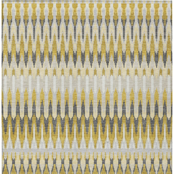 Homeroots 3' Beige Taupe And Gold Southwestern Indoor Outdoor Area Rug - Durable, Washable, Stylish Decor 10' X 14' Polyester 589793