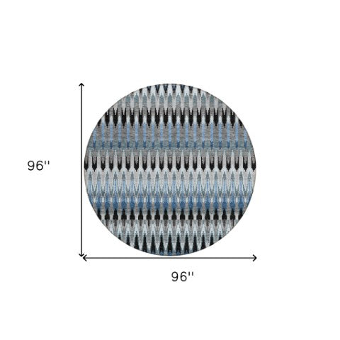 Homeroots 3' Beige Taupe And Gold Southwestern Indoor Outdoor Area Rug - Durable, Washable, Stylish Decor 8' Round Polyester 589796