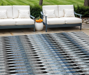 Homeroots 3' Beige Taupe And Gold Southwestern Indoor Outdoor Area Rug - Durable, Washable, Stylish Decor 8' X 10' Polyester 589797