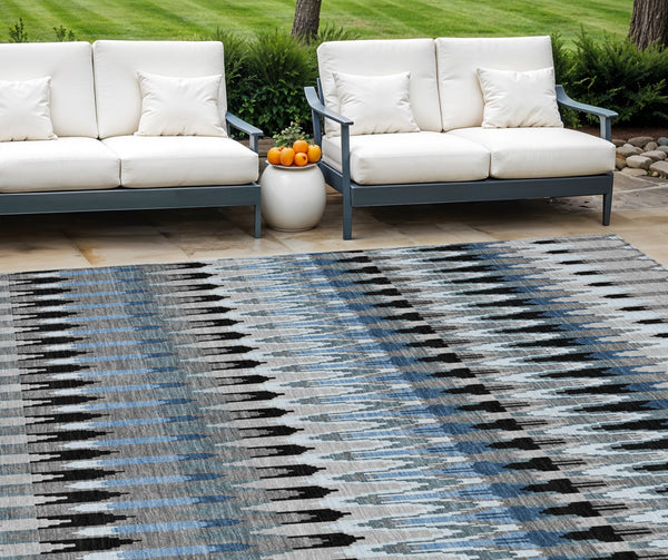 Homeroots 3' Beige Taupe And Gold Southwestern Indoor Outdoor Area Rug - Durable, Washable, Stylish Decor 9' X 12' Polyester 589798