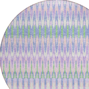 Homeroots 3' Beige Taupe And Gold Southwestern Indoor Outdoor Area Rug - Durable, Washable, Stylish Decor 8' Round Polyester 589802