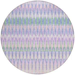 Homeroots 3' Beige Taupe And Gold Southwestern Indoor Outdoor Area Rug - Durable, Washable, Stylish Decor 8' Round Polyester 589802