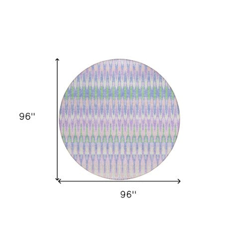 Homeroots 3' Beige Taupe And Gold Southwestern Indoor Outdoor Area Rug - Durable, Washable, Stylish Decor 8' Round Polyester 589802