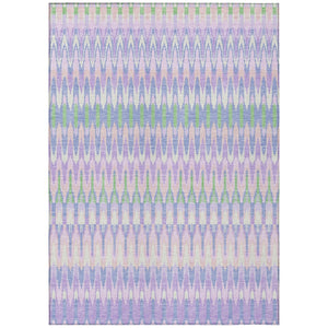 HomeRoots 5' Southwestern Washable Area Rug in Lavender Pink & Lime Green for Indoor & Outdoor Spaces 8' X 10' 589803