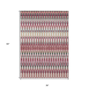 Homeroots 3' Beige Taupe And Gold Southwestern Indoor Outdoor Area Rug - Durable, Washable, Stylish Decor 3' X 5' Polyester 589806