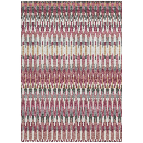 Homeroots 3' Beige Taupe And Gold Southwestern Indoor Outdoor Area Rug - Durable, Washable, Stylish Decor 5' X 8' Polyester 589807