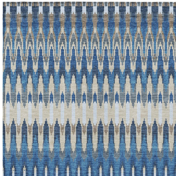 Homeroots 3' Beige Taupe And Gold Southwestern Indoor Outdoor Area Rug - Durable, Washable, Stylish Decor 3' X 5' Polyester 589812