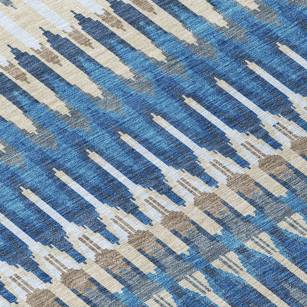 Homeroots 3' Beige Taupe And Gold Southwestern Indoor Outdoor Area Rug - Durable, Washable, Stylish Decor 3' X 5' Polyester 589812