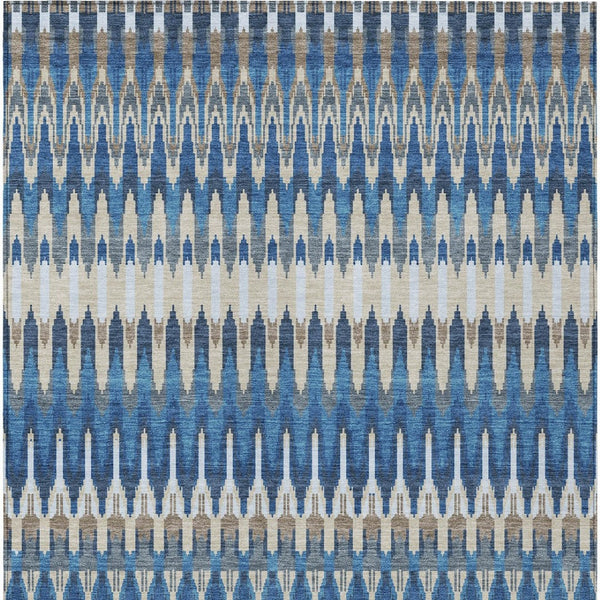 Homeroots 3' Beige Taupe And Gold Southwestern Indoor Outdoor Area Rug - Durable, Washable, Stylish Decor 5' X 8' Polyester 589813