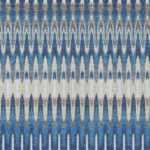 Homeroots 3' Beige Taupe And Gold Southwestern Indoor Outdoor Area Rug - Durable, Washable, Stylish Decor 5' X 8' Polyester 589813