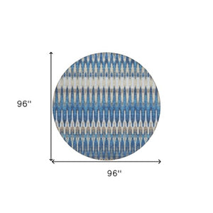 Homeroots 3' Beige Taupe And Gold Southwestern Indoor Outdoor Area Rug - Durable, Washable, Stylish Decor 8' Round Polyester 589814