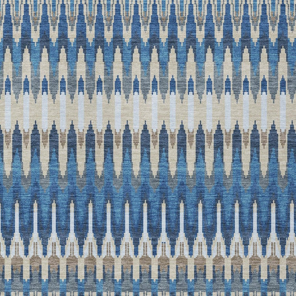 Homeroots 3' Beige Taupe And Gold Southwestern Indoor Outdoor Area Rug - Durable, Washable, Stylish Decor 8' X 10' Polyester 589815