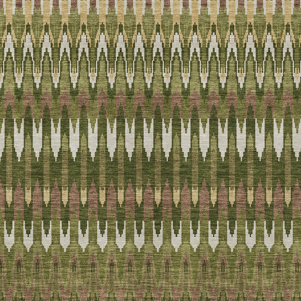 Homeroots 3' Beige Taupe And Gold Southwestern Indoor Outdoor Area Rug - Durable, Washable, Stylish Decor 3' X 5' Polyester 589818