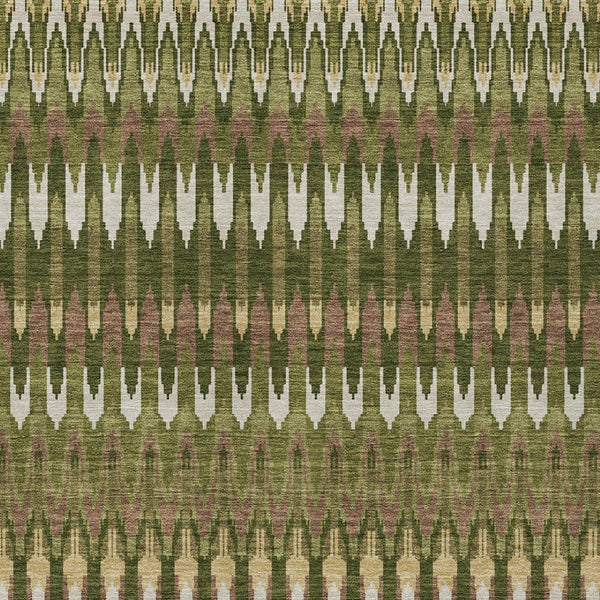 Homeroots 3' Beige Taupe And Gold Southwestern Indoor Outdoor Area Rug - Durable, Washable, Stylish Decor 5' X 8' Polyester 589819