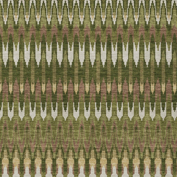 Homeroots 3' Beige Taupe And Gold Southwestern Indoor Outdoor Area Rug - Durable, Washable, Stylish Decor 8' X 10' Polyester 589821