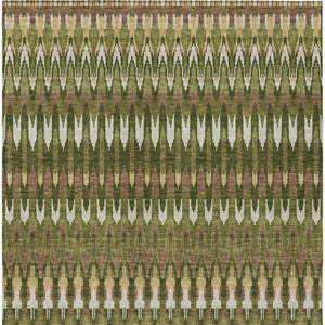 Homeroots 3' Beige Taupe And Gold Southwestern Indoor Outdoor Area Rug - Durable, Washable, Stylish Decor 10' X 14' Polyester 589823